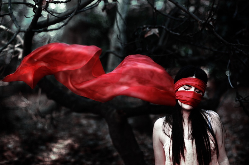 1080P, model, women, black hair, covered face, selective coloring, long hair, women outdoors