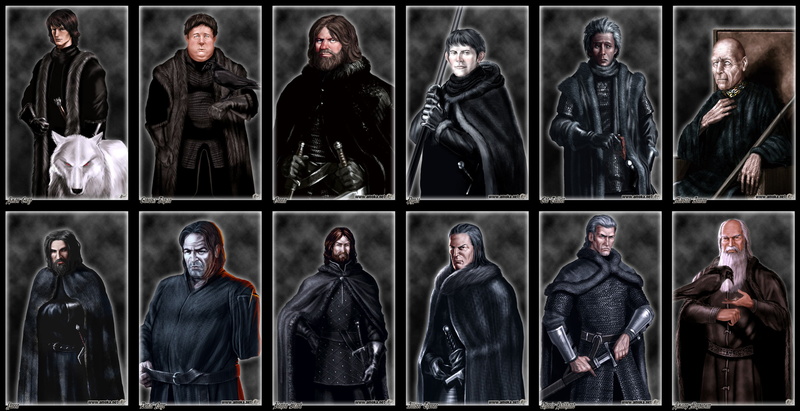 Fantasy, Jeor Mormont, Alliser Thorne, Donal Noye, Qhorin Halfhand, Samwell Tarly, A Song Of Ice And Fire, Aemon Targaryen, Grenn (Game of Thrones), Dolorous Edd