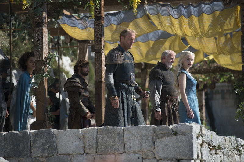 Jorah Mormont, Nathalie Emmanuel, Daenerys Targaryen, Iain Glen, TV Show, Emilia Clarke, 1080P, Ian McElhinney, Daario Naharis, Missandei (Game Of Thrones)