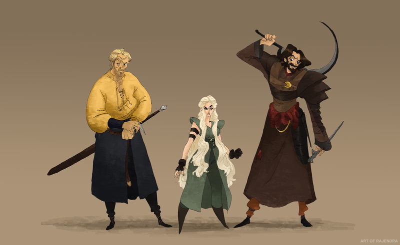 Daenerys Targaryen, Game Of Thrones, TV Show, Jorah Mormont, Daario Naharis, 5K