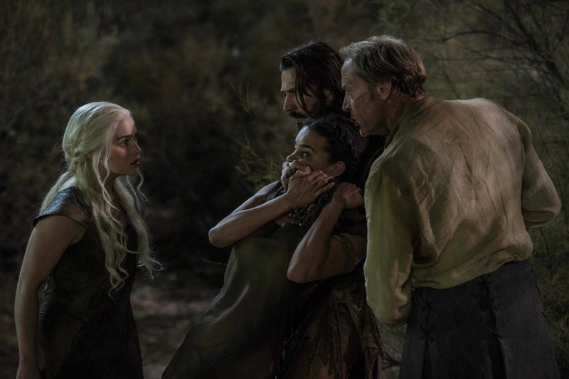 TV Show, Iain Glen, Jorah Mormont, mother, hairstyle, hair, togetherness, forest, women, men, Game Of Thrones, son, girls, group of people, adult, parent