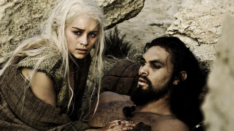 daenerys targaryen, 1080P, Game of Thrones, Emilia Clarke, khal drogo, 1920x1080, jason momoa, tv shows