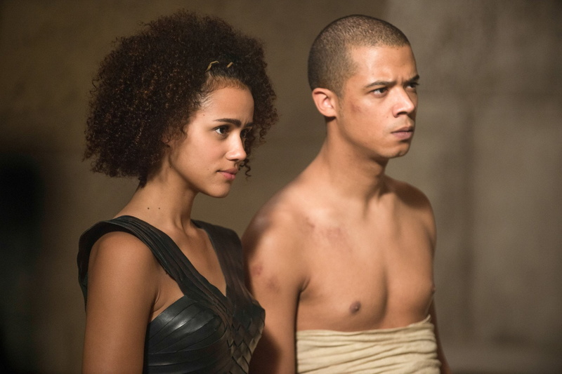 Nathalie Emmanuel, TV Show, Missandei (Game Of Thrones), Grey Worm, Jacob Anderson, Game Of Thrones, 1080P