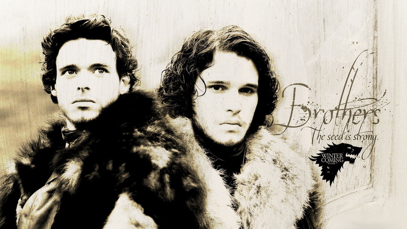 Kit Harington, Robb Stark, Jon Snow, Game Of Thrones, Brothers, 1080P