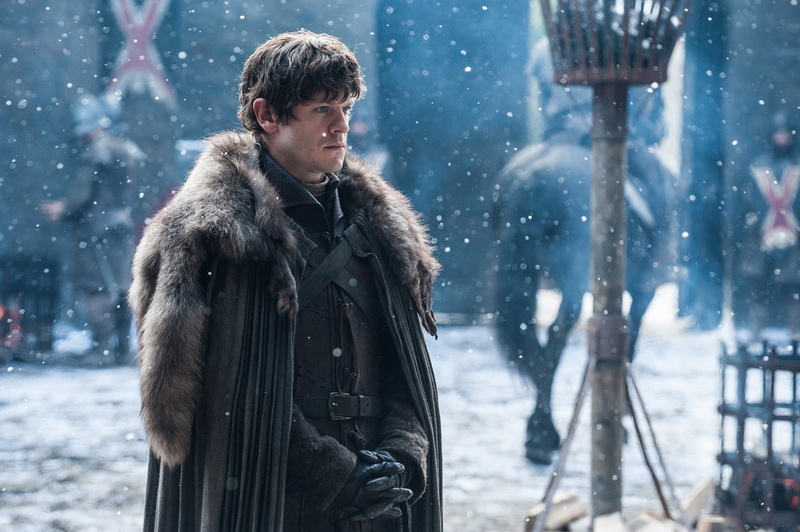 snowflake, outdoors, one person, waist up, game of thrones ramsay bolton image, warm clothing, snow, blizzard, 2K, clothing, cold temperature, winter