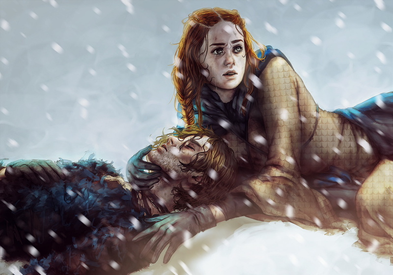 Theon Greyjoy, Sansa Stark, Fantasy, 1080P, A Song Of Ice And Fire