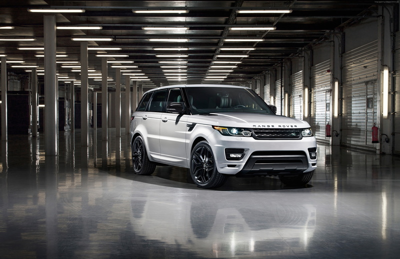 SUV, silver colored, retro styled, car, reflection, headlight, mode of transportation, range rover sport, illuminated, motion, architectural column, white.