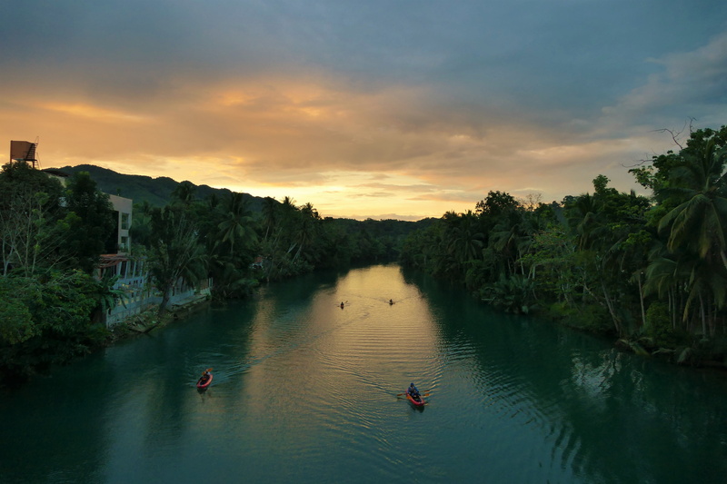 waterfront, cloud - sky, romantic, nautical vessel, evening sky, river, scenics - nature, mode of transportation, canoeing, bohol, evening, waters, tranquility