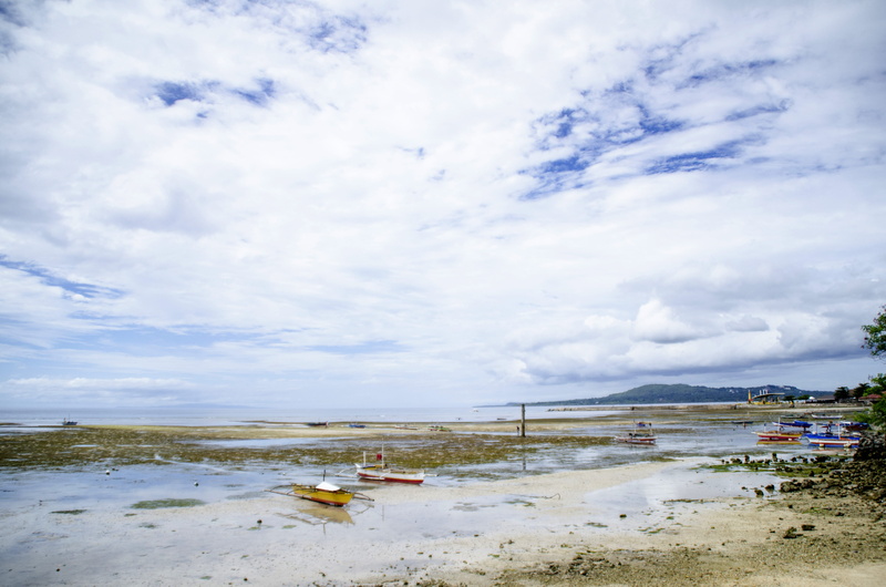 transportation, philippines, boats, day, tranquility, sky, seaside, water, sea, tranquil scene, sand, cloud - sky, incidental people, land, beauty in nature