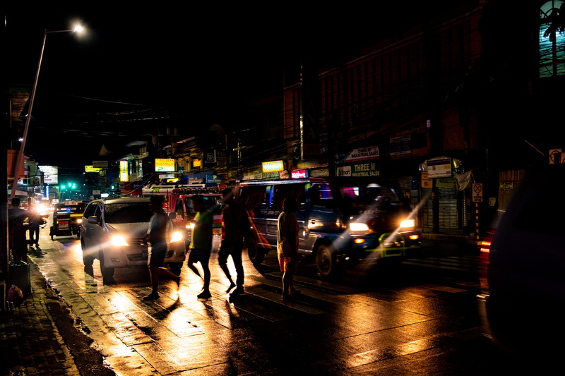 light, urban, mode of transportation, built structure, lights, life, philippines, illuminated, bohol, city life, city, building exterior, motion, motor vehicle