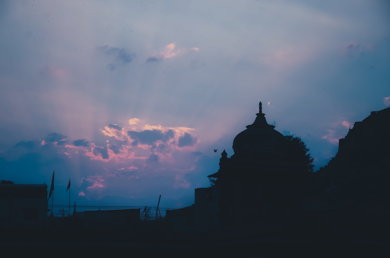 clock, tower, clocktower, outdoors, nature, 4K, history, building exterior, low angle view, cloud - sky, sky, dusk, rajasthan, building, no people, built structure