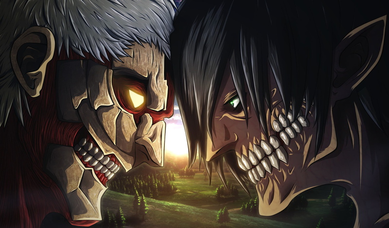Shingeki no Kyoji, kyojin, big, japonese, fight, giant, Attack on Titan, manga, anime, 1080P