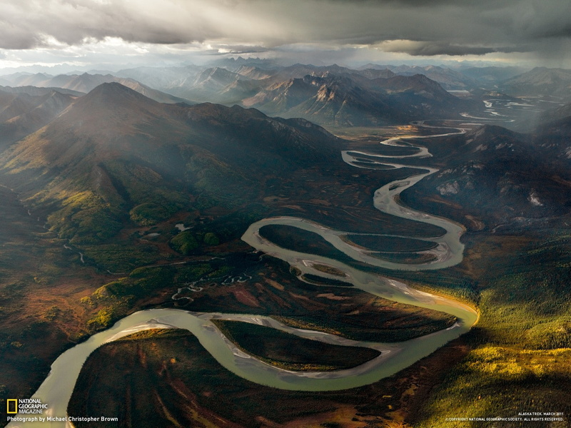 Rivers, hd, valleys, nature, Alaska, art, national geographic, 720P, national, geographic, Landscapes, mountains