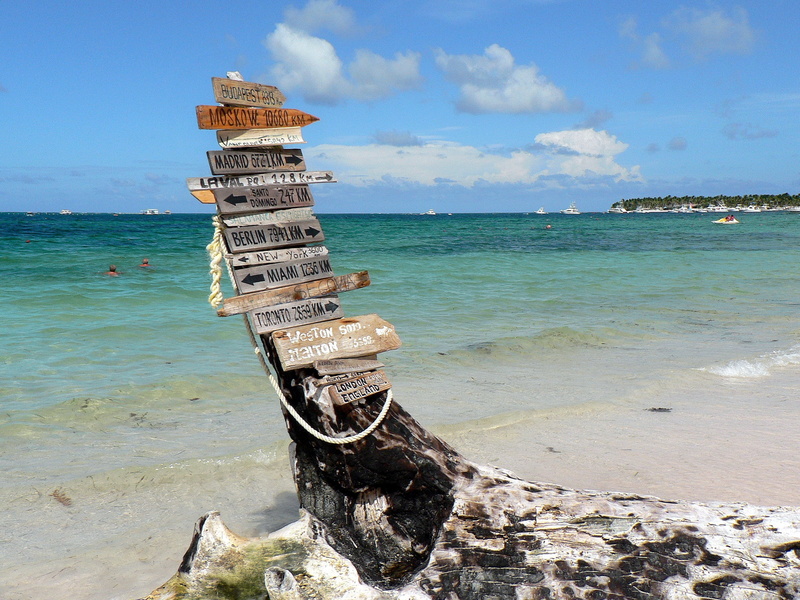 land, beauty in nature, nautical vessel, beautiful beach, dominican republic, paradise, sky, signage, water, shore, nature, tranquility, horizon, wooden