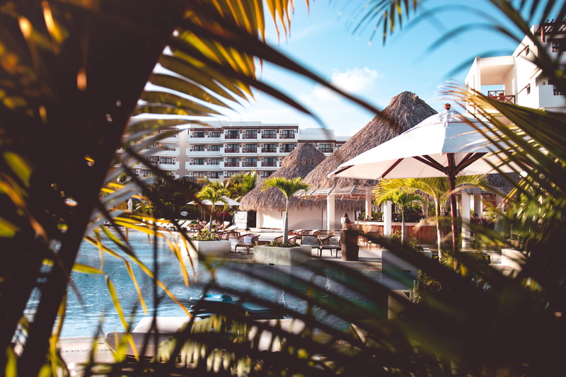built structure, luxury, palm tree, tropical climate, tree, flora, swimming, modern, nature, dominican republic, near, apartment, villa, hotel, umbrella