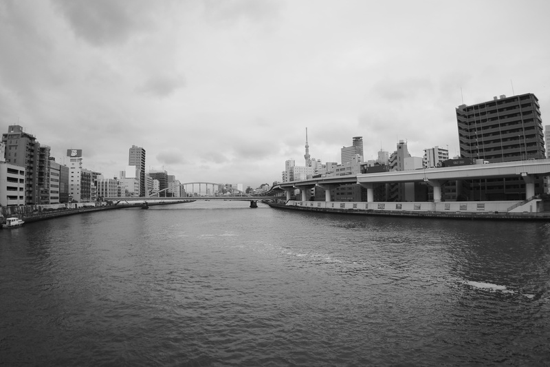 river, skyscraper, architecture, bridge, urban skyline, office building exterior, waterfront, cityscape, cloud - sky, city, building, built structure, sumida river