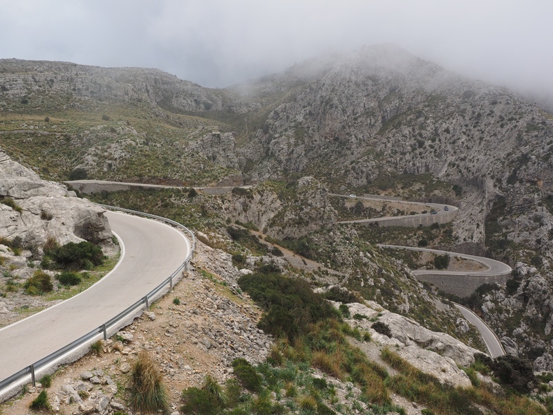 environment, tranquility, tranquil scene, 4K, mountain road, mountains, non-urban scene, mountain range, high angle view, fog, mountain, coll de rice
