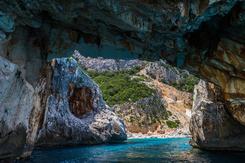 mountain, corsica, tourism, cave entrance, environment, rock, no people, sardinia, solid, land, travel, formation, sea, waters, desktop background, a journey of discovery