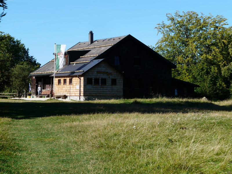 land, building, witness mountain, swabian alb, grass, no people, hornberg, sunlight, growth, gallows hill, hut, house, 2K, day, outdoors, clear sky, field