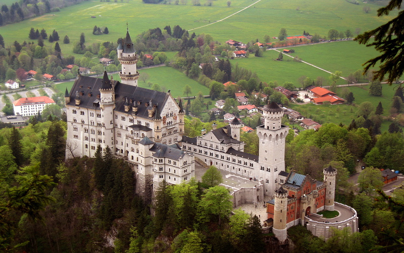4K, germany, neuschwanstein, desktop, bavaria, south, castle, view, hd, east