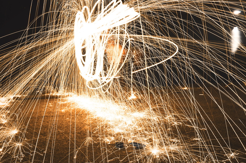 4K, no people, color, illuminated, sparks, bright, event, nature, heat - temperature, glowing, light, celebration, light painting, ridgedale, night, united states