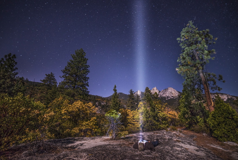 rocks, national Park, Shine a flashlight, the sky, nature, 1080P, people, lies, stars