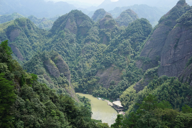 river, nature, plant, scenery, green color, ziyuan, mountain, high angle view, mountain range, day, geopark, beauty in nature, china, lush foliage, idyllic