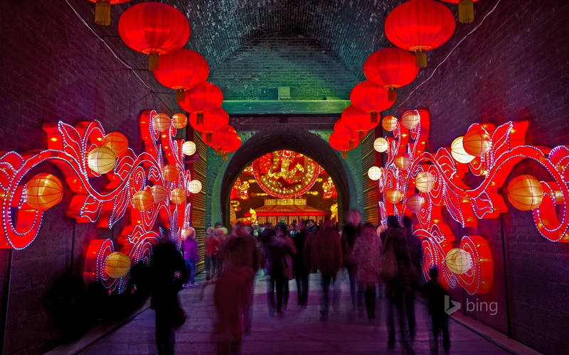 red, religion, chinese lantern, china, spirituality, ornate, art and craft, bing, group of people, light, fortifications, building, d, lantern, indoors