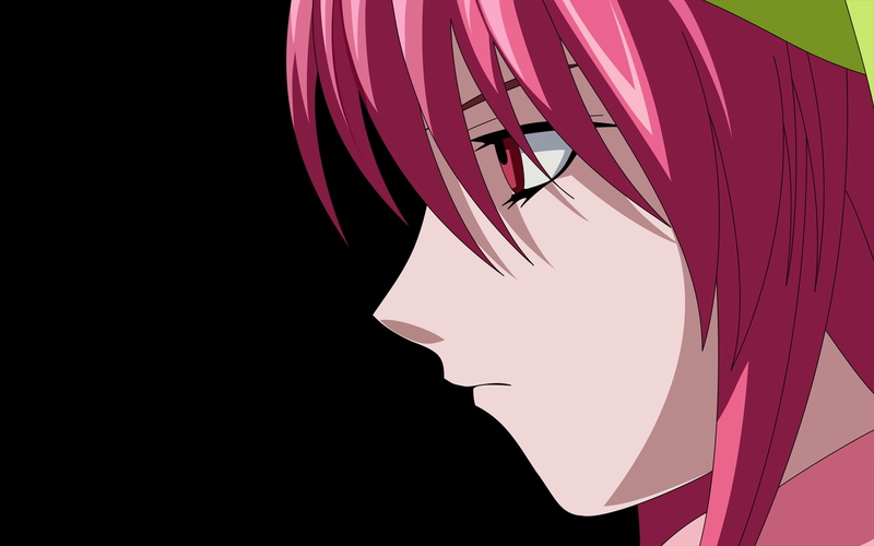 hair, art, hd, pink, 2K, background, wallpap, lied, x, girls, lucy, faces, Black, anime, people, elfen, Elfen Lied