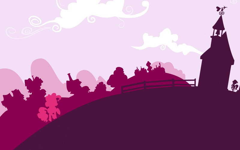 outdoors, pink, crowd, Cartoons, white color, copy space, pony, celebration, purple, art, Art And Creative, sky, event, silhouette, men, architecture, group of people