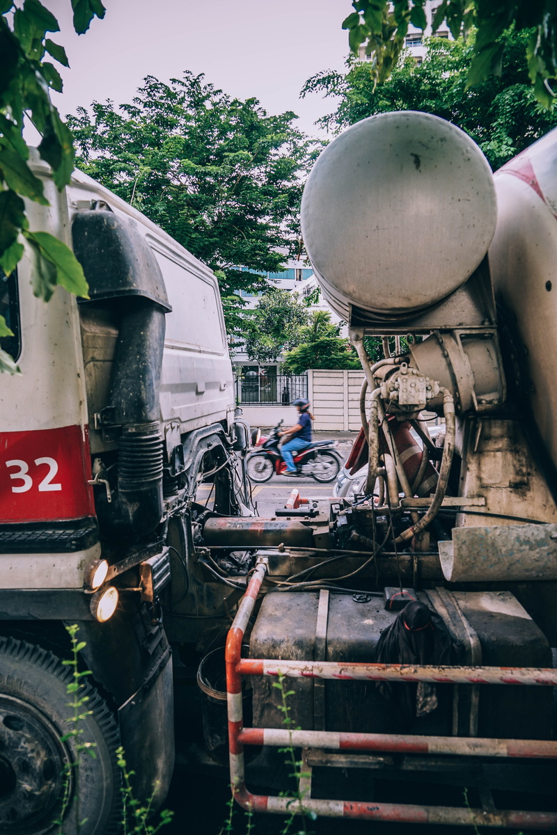 adventure, metal, mode of transportation, adult, background, plant, wheel, truck, overtake, motorbike, rider, transport, street, abandoned, light, dom