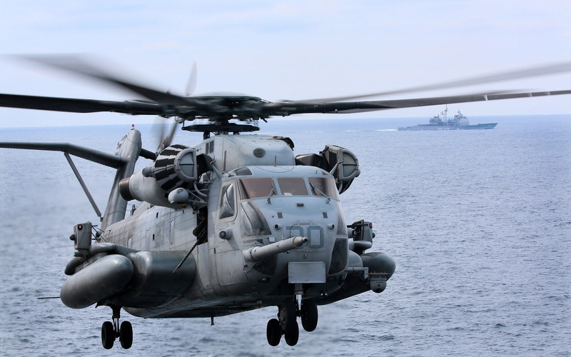 helicopter, military, Sikorsky, heavy, transport, 1080P, flight, CH-53, Sea Stallion