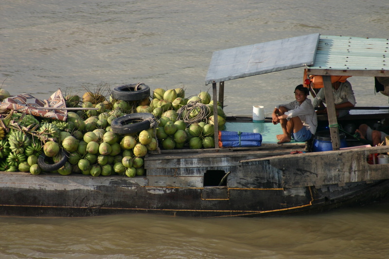 nautical Vessel, water, sitting, editorial, market, people, food and drink, real people, group of people, 2K, for sale, business, Asia, occupation, outdoors