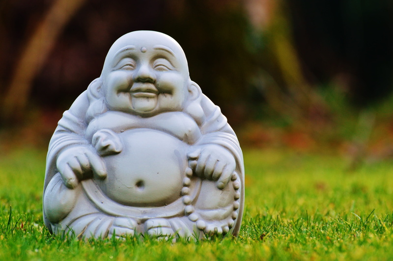 happiness, 4K, buddha, figure, art, rest, representation, nature, creativity, green color, buddhism, innocence, stone figure, relaxation, no people, art and craft