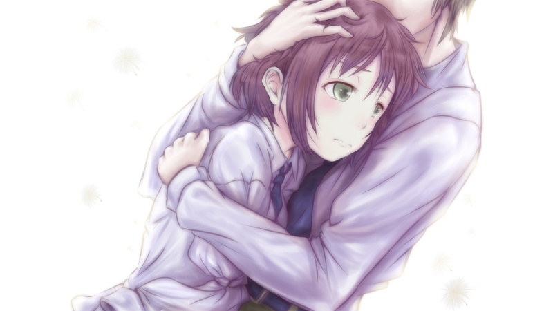 beautiful woman, Hisao Nakai, front view, young women, lifestyles, hair, 1080P, women, portrait, beauty, Katawa Shoujo, adult, one person, white background