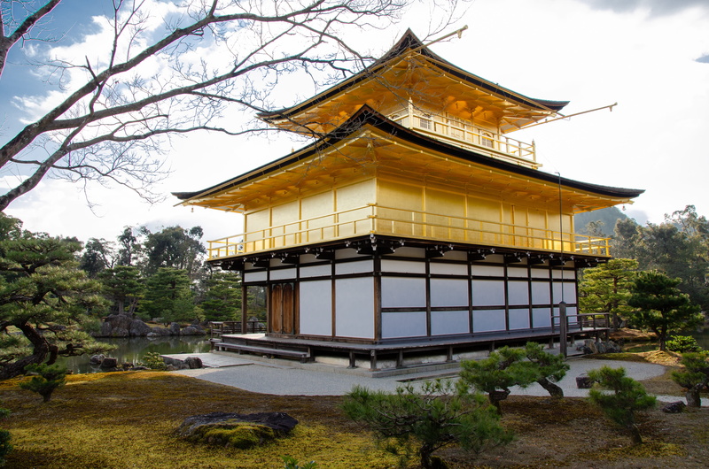 outdoors, japanese, historic, culture, place of worship, spiritual, no people, garden, rokuon-ji, plant, spirituality, religion, japan, growth, the golden pavilion