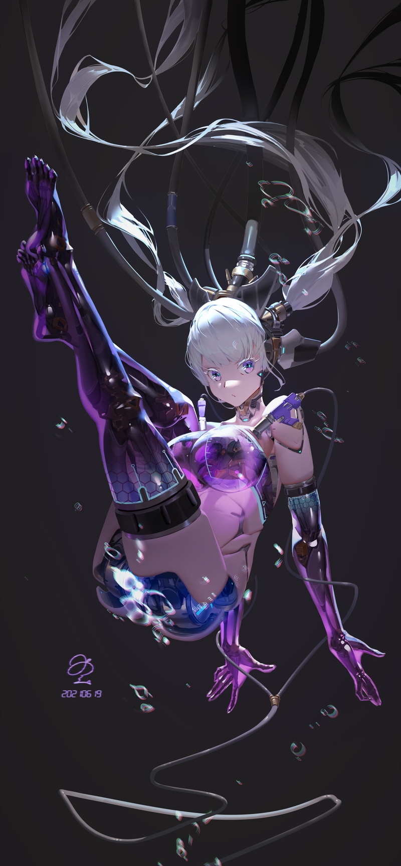 white hair, 5K, robot, Ri bao