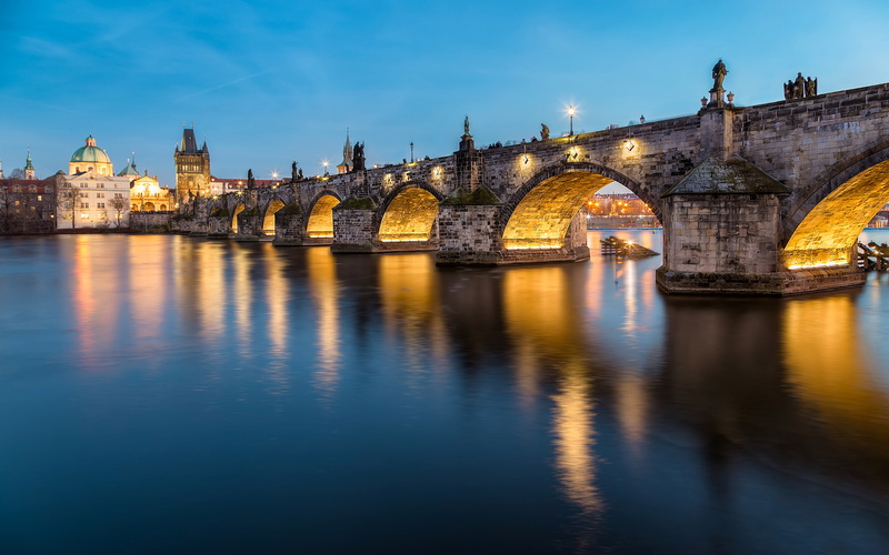 nature, bridge, built structure, historic, arch, vltava, travel destinations, sky, history, tablet, outdoors, no people, transportation, connection, river