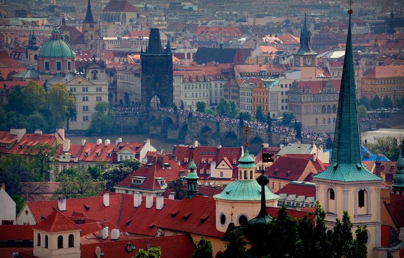 Prague, 1080P, Charles Bridge, bridge, charles, view