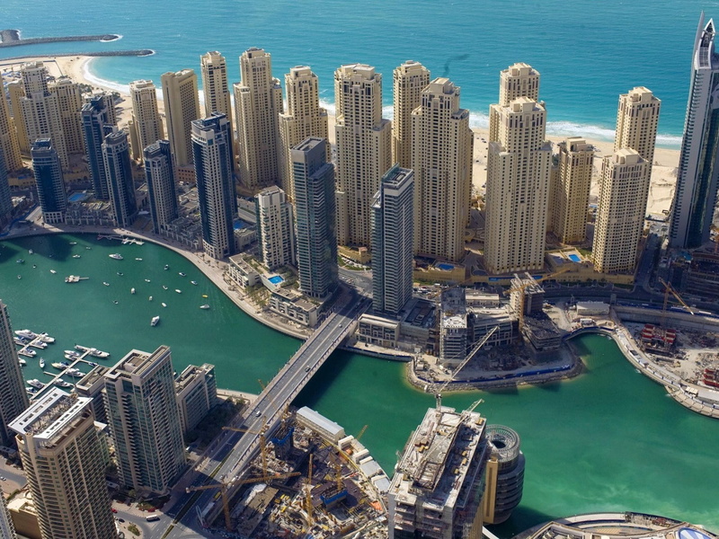 united, residence, nature, dubai, jumeirah, 2K, skyscrapers, cityscapes, marina, beach, arab, emirates