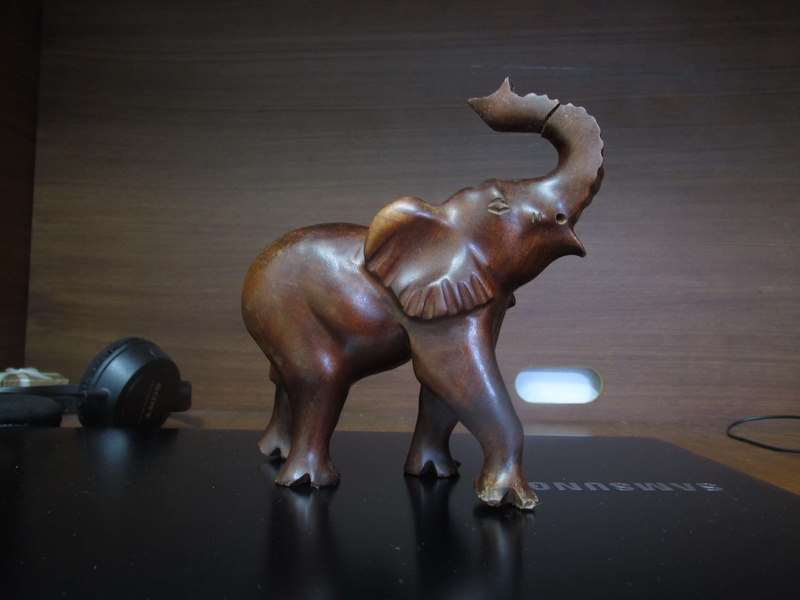 male likeness, representation, sculpture, no people, single object, craft, 4K, indoors, elefant, ornament, figurine, statue, animal wildlife, art and craft