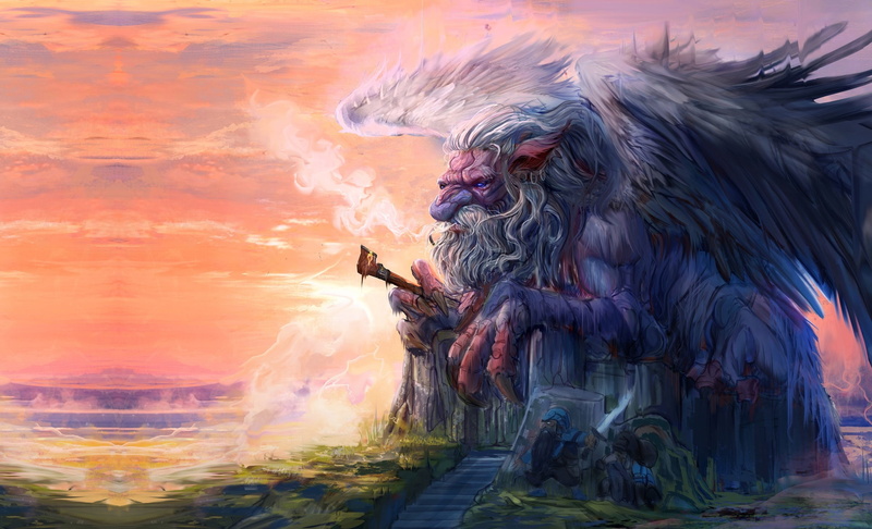 God of Knowledge, art, Trung Tin Shinji, fantasy, 1080P, illustration