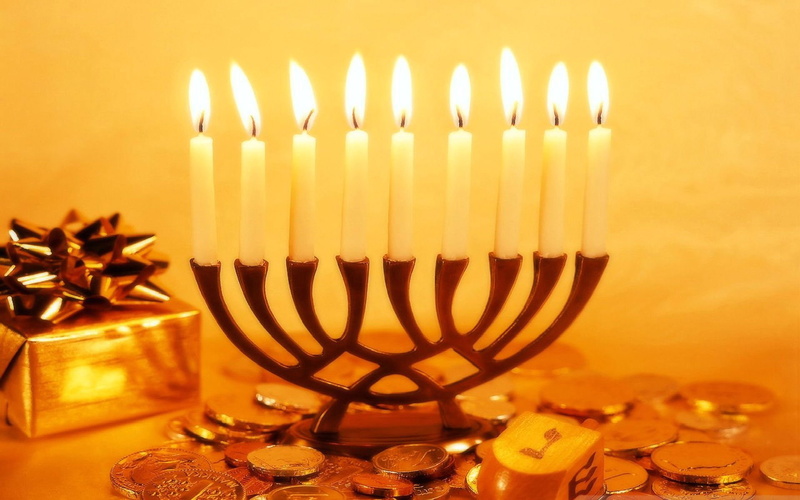 hanukiah, jewish, menorah, hanukkah, candelabrum, 1080P, holiday, festival, chanukah, candle