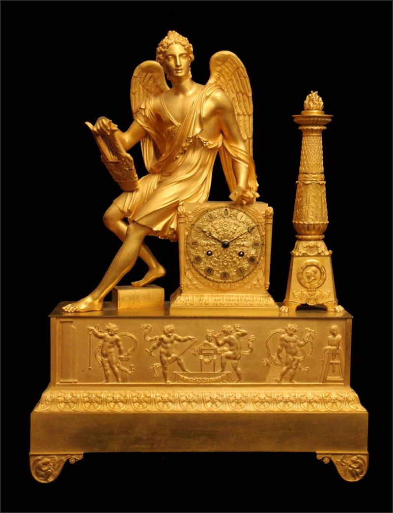 sculpture, studio shot, antique french clocks, creativity, architecture, Flatware, sterling, indoors, craft, carving - craft product, gold, luxury, sterling silver flatware