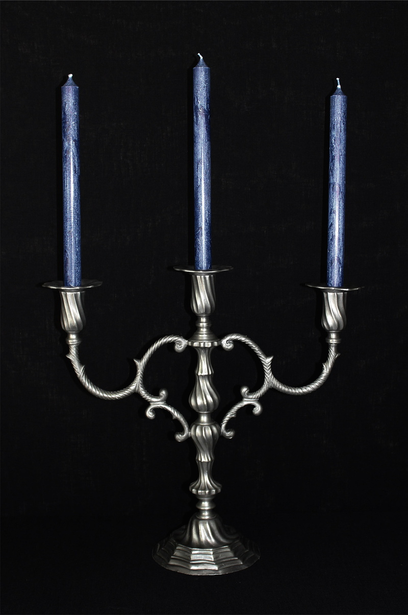 atmosphere, warning sign, home decor, silver - metal, tin chandeliers, black background, tin, 5K, two objects, metal, alloy, close-up, no people, candlestick