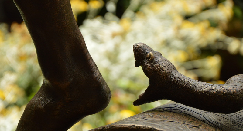 one animal, snake, mouth open, statute, status, 4K, human, animal themes, outdoors, animal body part, spain, focus on foreground, animals in the wild