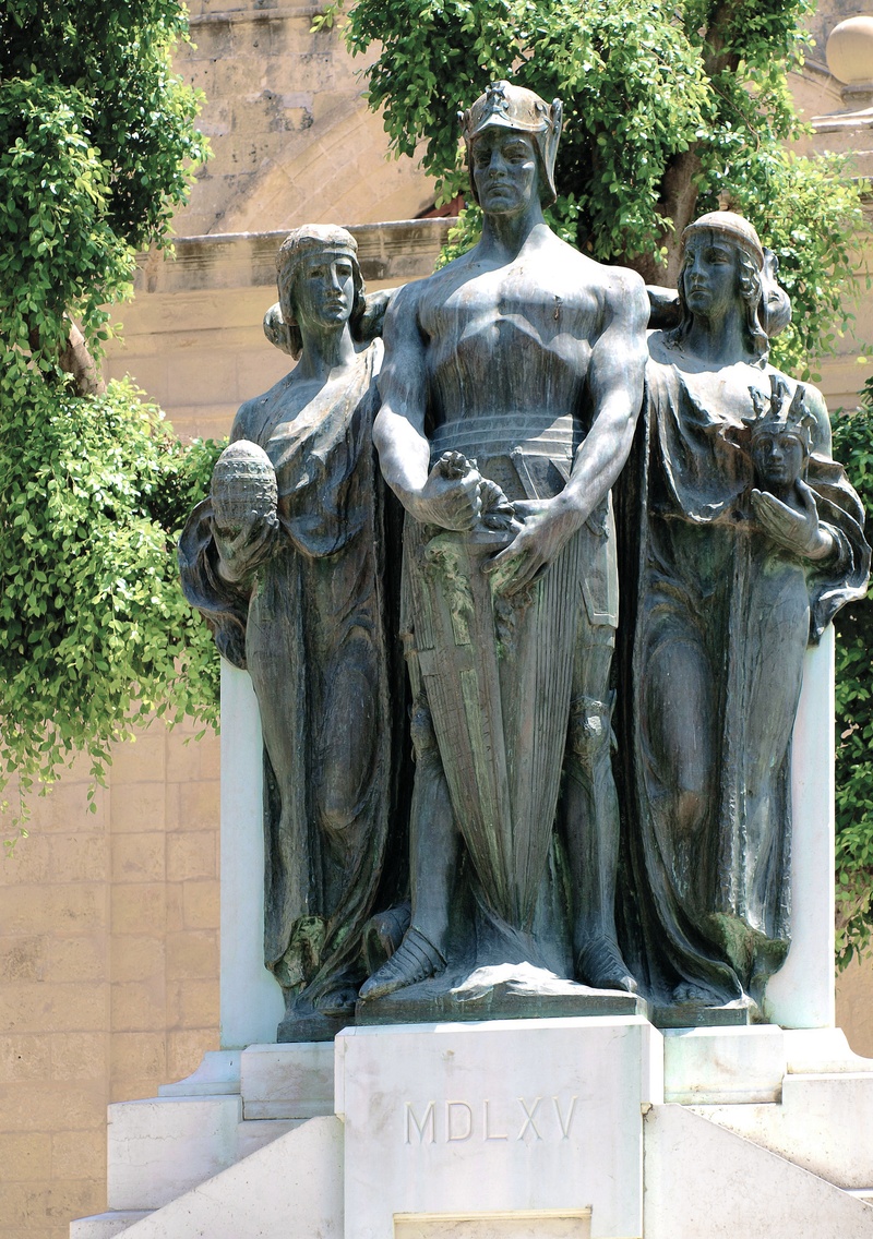tree, knights hospitaller, nature, order of malta, statue, no people, history, built structure, human representation, stone material, sculpture, art and craft
