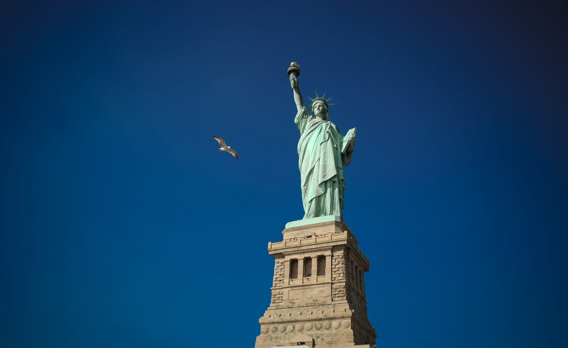 liberty statute, history, blue, nature, the past, clear sky, freedom, representation, travel destinations, architecture, female likeness, statue, travel