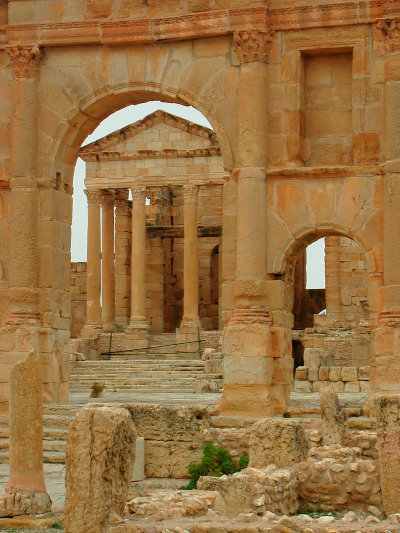 history, Tunisia, Africa, roman history, tourism, no people, ancient civilization, Sbeitla, ancient, building exterior, building, excavation, outdoors