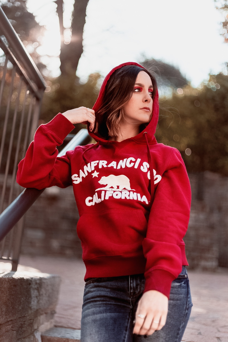 faded, leisure, hoodie, pose, daylight, beauty, posing, female, real people, teenager, cute, one person, white, cold, leisure activity, fashion, street